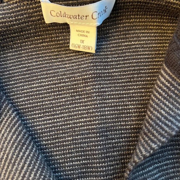 Coldwater Creek Brown Long Sleeve Knit Jacket with Pockets Women's Size 1X - Picture 2 of 6